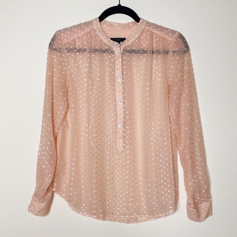 J Crew • Silk Dash Top Peach - Picture 4 of 6